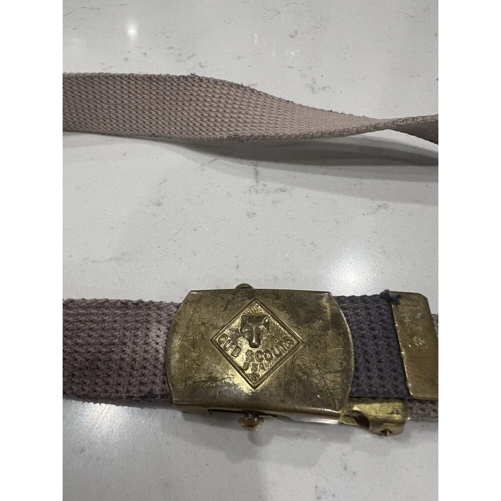 Vintage Cub Scouts Web Belt with Solid Brass 